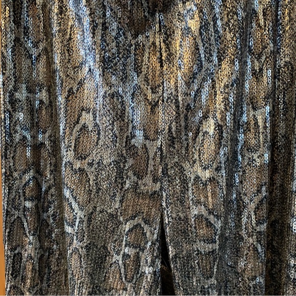 Urban Outfitters Glam Snake Skin Print Sequin Pants Leggings Size XS - Picture 5 of 7